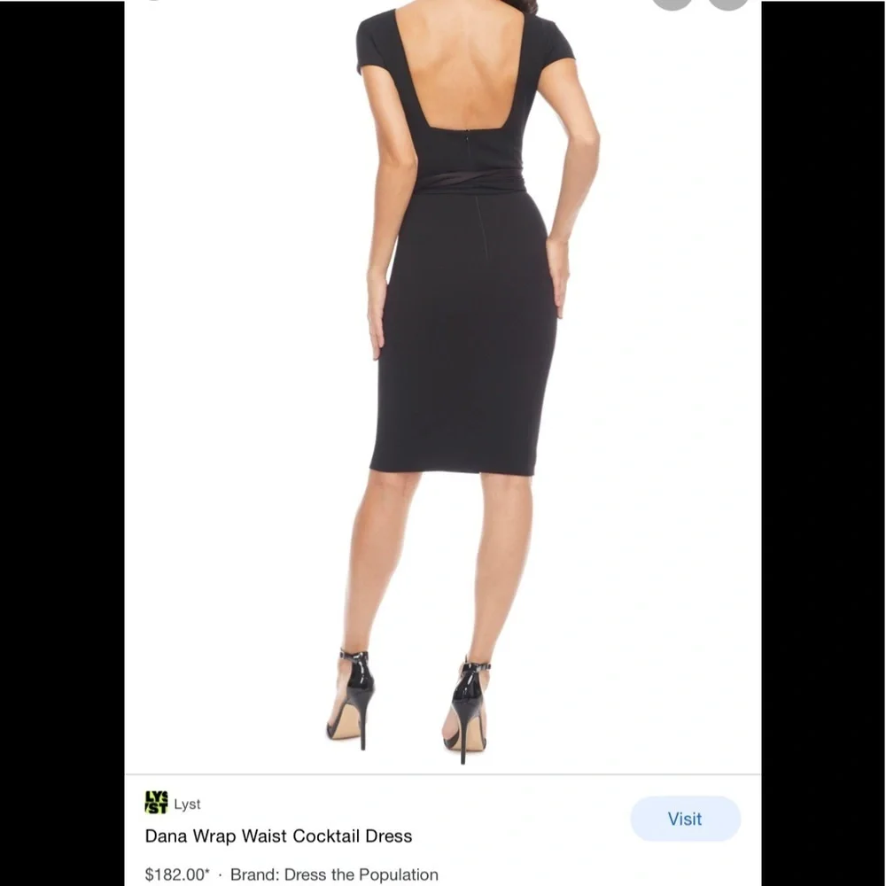 NWT BHLDN Dana Wrap Dress Black sz XS, M, L